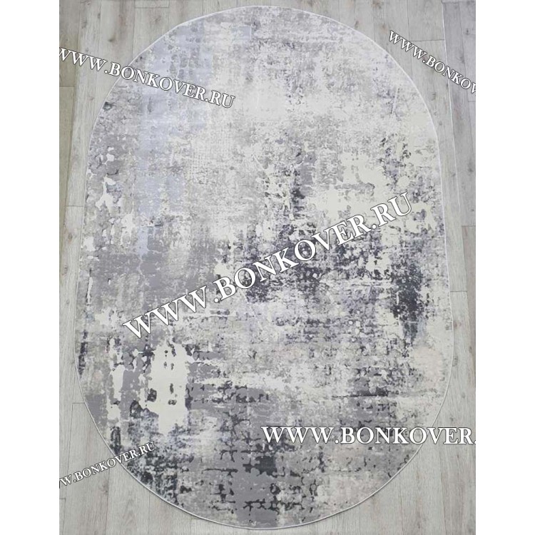 Ковер Турция Современный Дизайн 03 Серый Овал