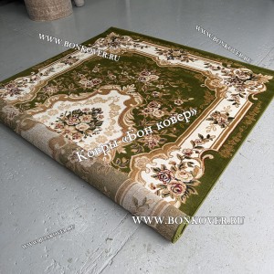 РОССИЙСКИЙ ЖАККАРДОВЫЙ КОВЕР МЕДАЛЬОН ЗЕЛЕНЫЙ