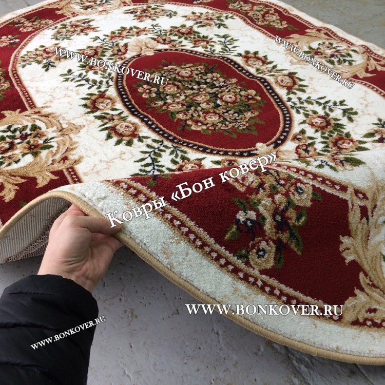 Ковер Лайт Карпет Медальон Дизайн 26358 Овал